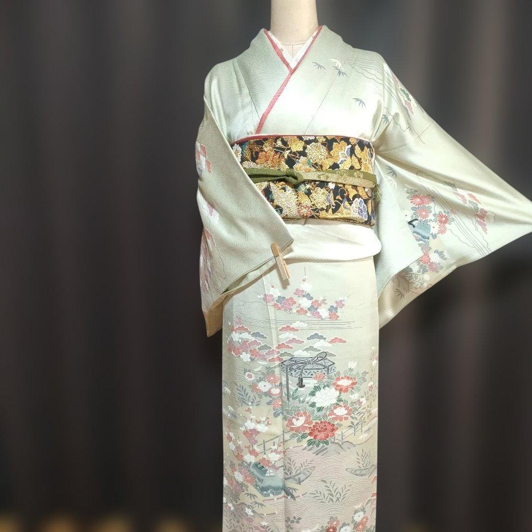 最終価格 訪問着フルセット 1つ紋 重ね衿付き