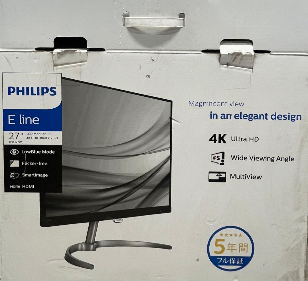 美品 4K Philips 276E8V 27インチウルトラHD液晶モニター