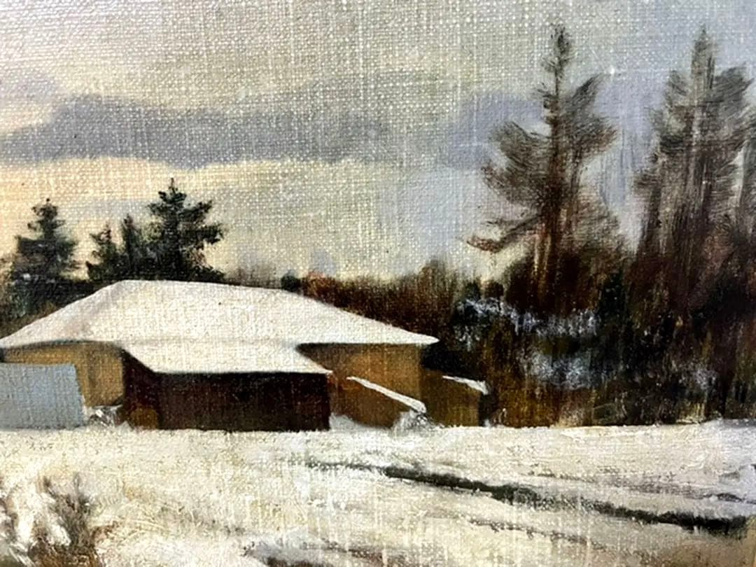 巨匠 野田弘志『道』油彩 カンヴァス M6 1974年作 原画 真作保証 1点物