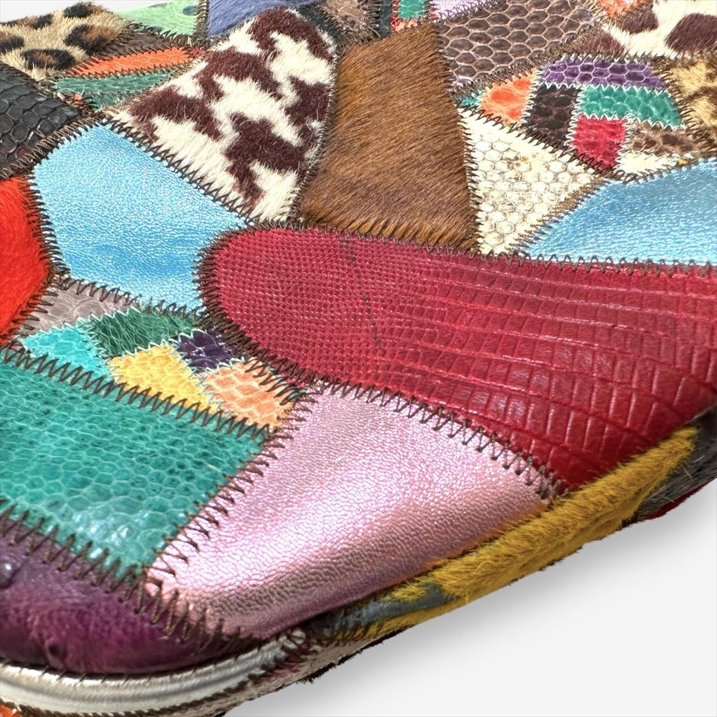 『TANGO』タイハイブランド レザーパッチワーク チェーンバッグ