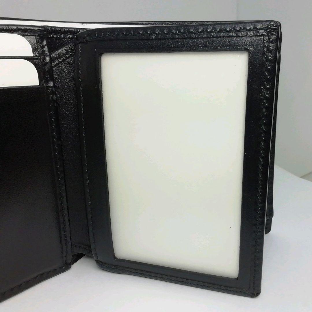 GUCCI　グッチ　コンパクト　ブラックレザー　折り畳みタイプ　保存袋・付属品