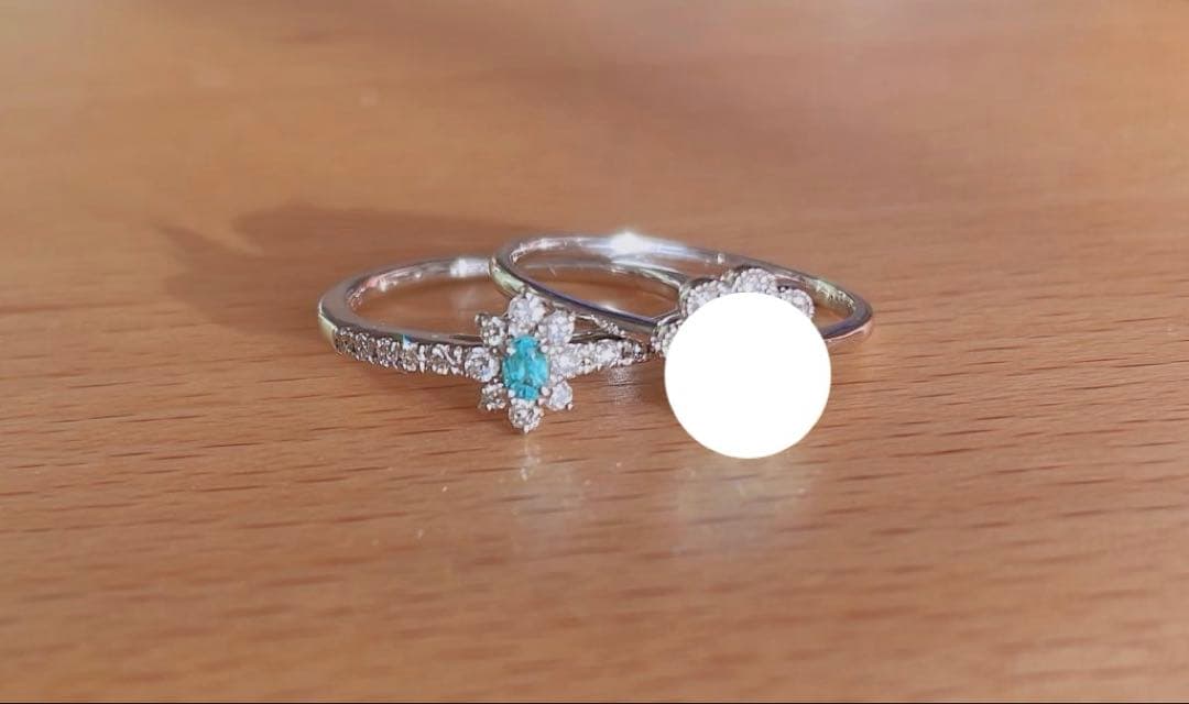 ブラジル産　非加熱パライバトルマリン　プラチナリング 11号　鑑別所付き