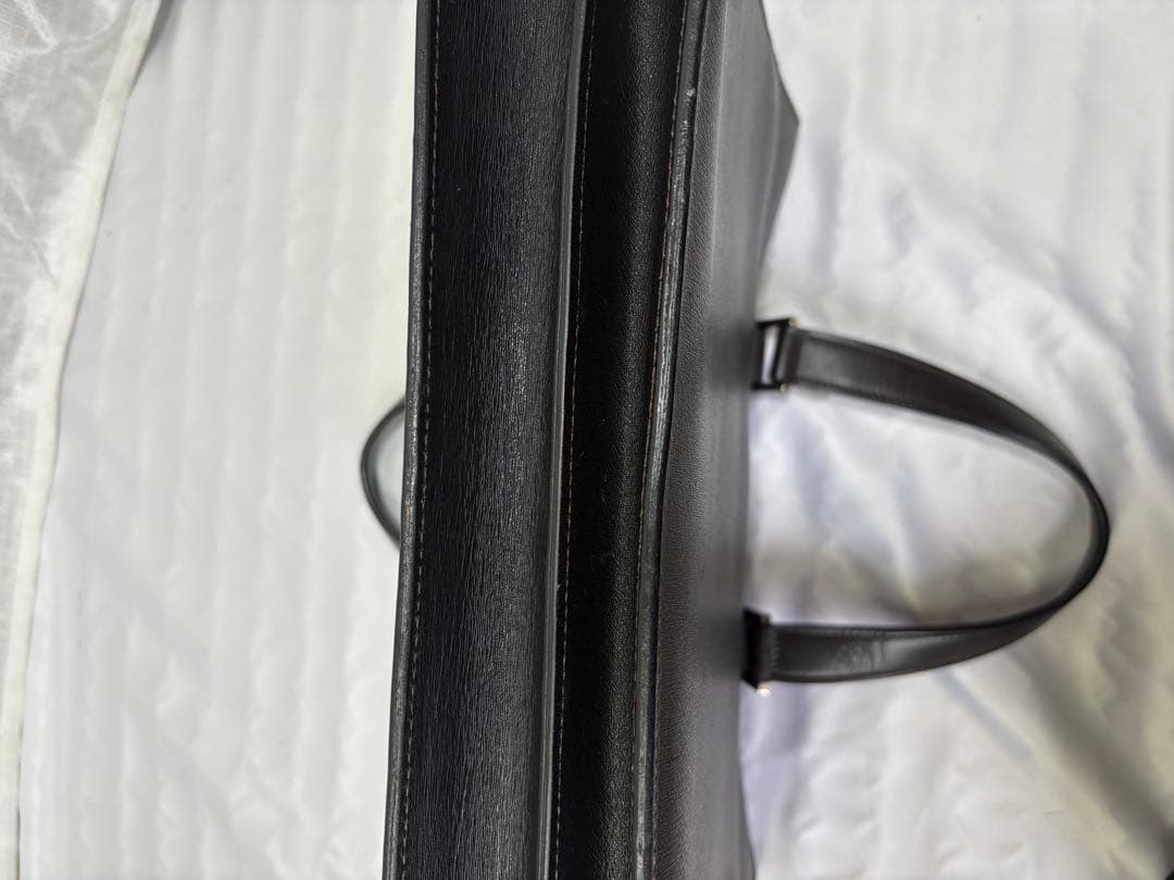 Dunhill ダンヒル ダークブラウン ビジネスバッグ　ショルダーベルト付き