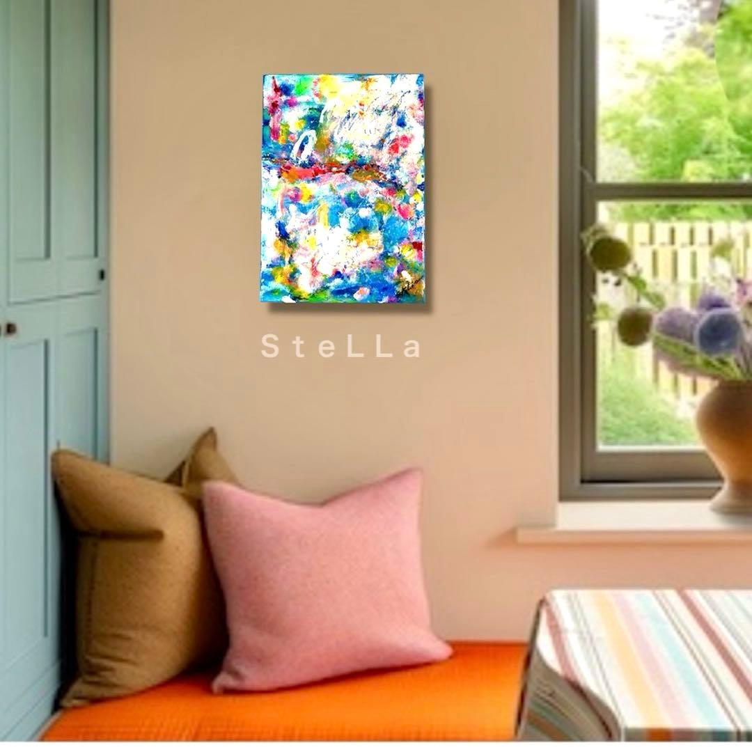 モダンアート　北欧アート　現代アート　空　花　カラフル　フラワーアート　絵　絵画