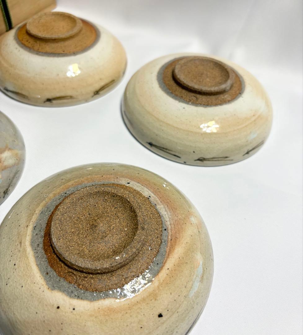 鏡山窯 井上東也 唐津向付 5客 唐津焼 陶芸