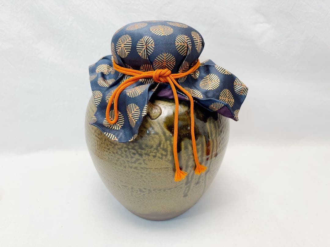 ほぼ未使用 茶道具 尾中窯 市野克明作 丹波焼 茶壺 飾壺 陶印 共箱