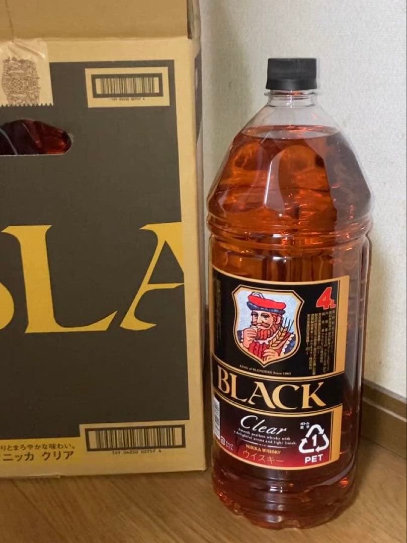 ブラックニッカ 4L 1cs 4本セット ウイスキーディスペンサーポンプ付き