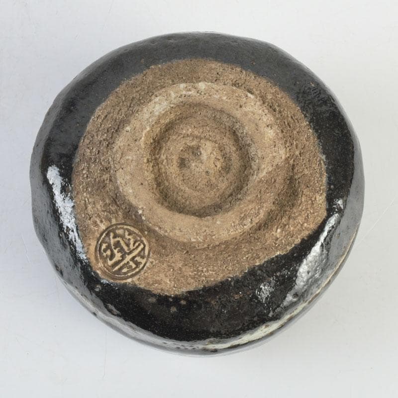 茶道具　楽吉左衛門　五代宗入作　黒楽茶碗　十一代　慶入極め箱　M　9828