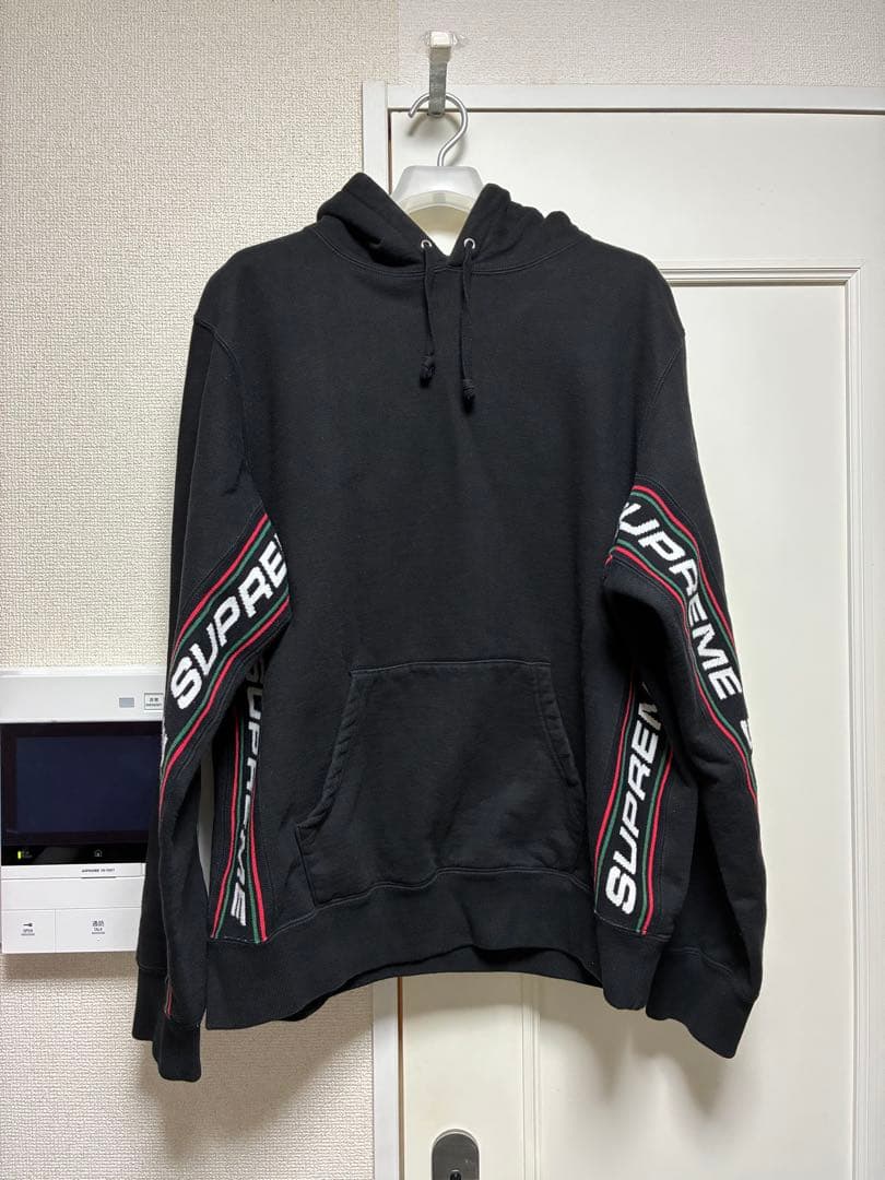 トップス SUPREME Text Rib Hooded Sweatshirt