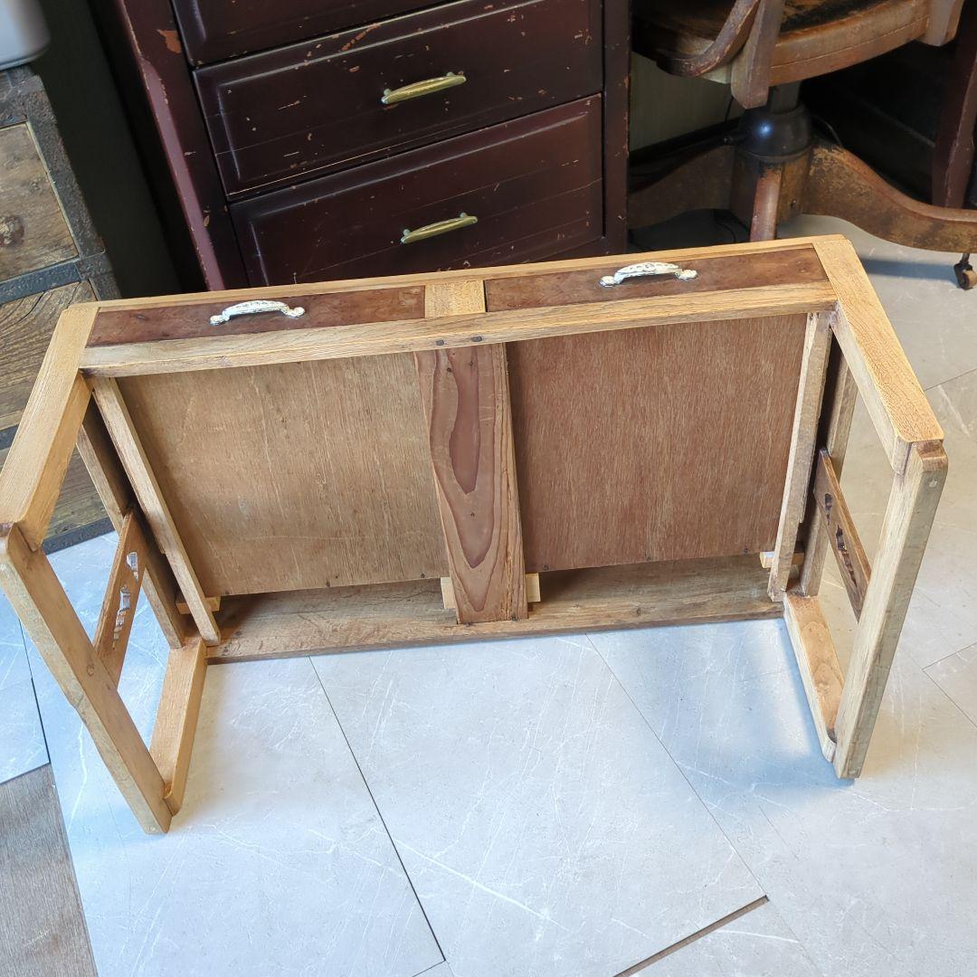 アンティーク文机　花台　飾り台　サイドテーブル　古道具