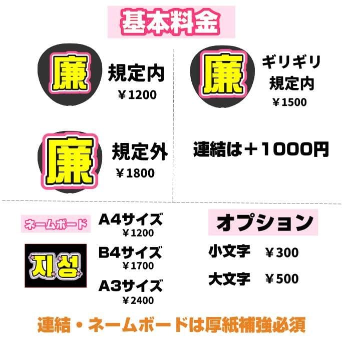 mp うちわ文字 オーダー うちわ屋さん ハングル 連結