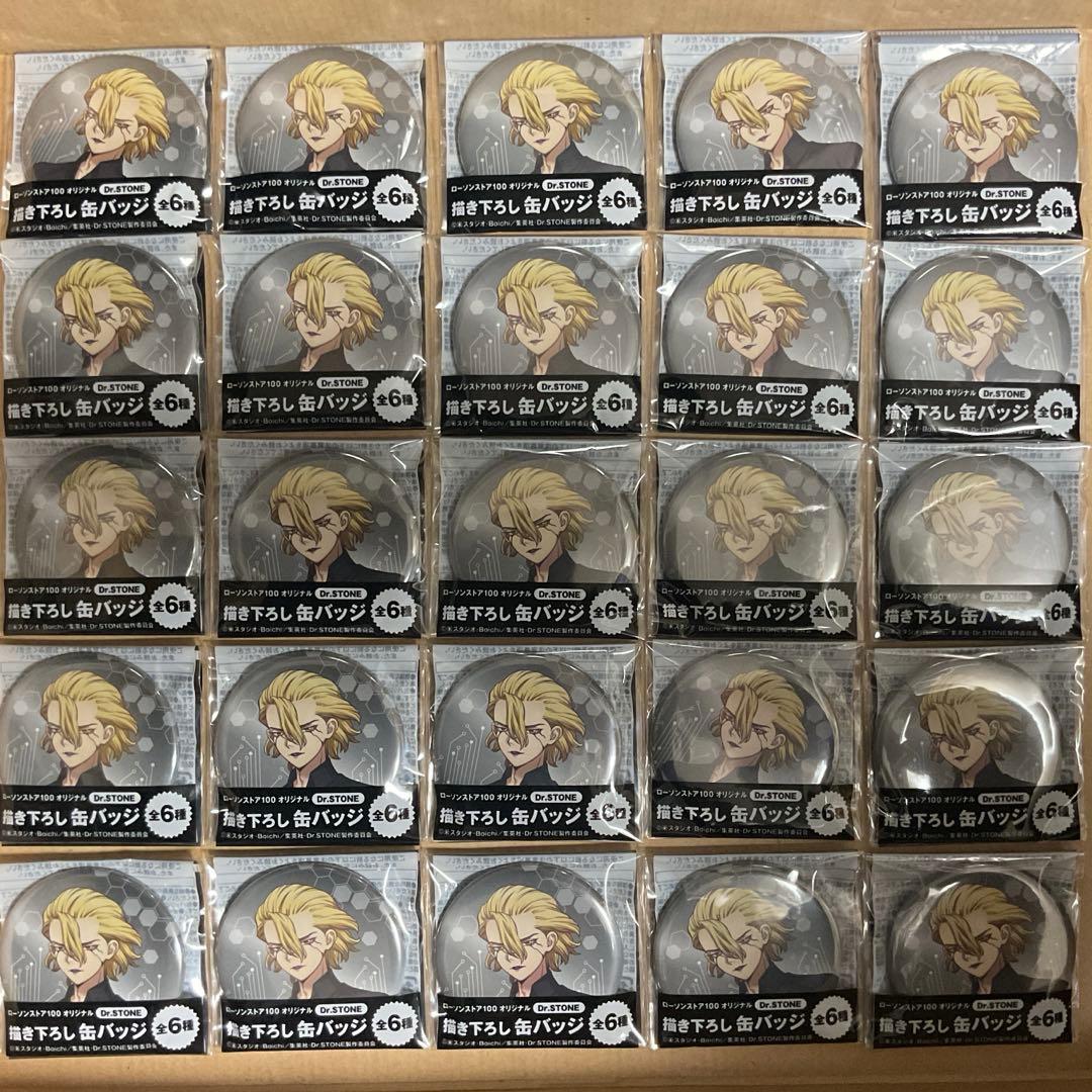 25個セット　スタンリー　缶バッジ　ドクターストーン　ローソンストア100