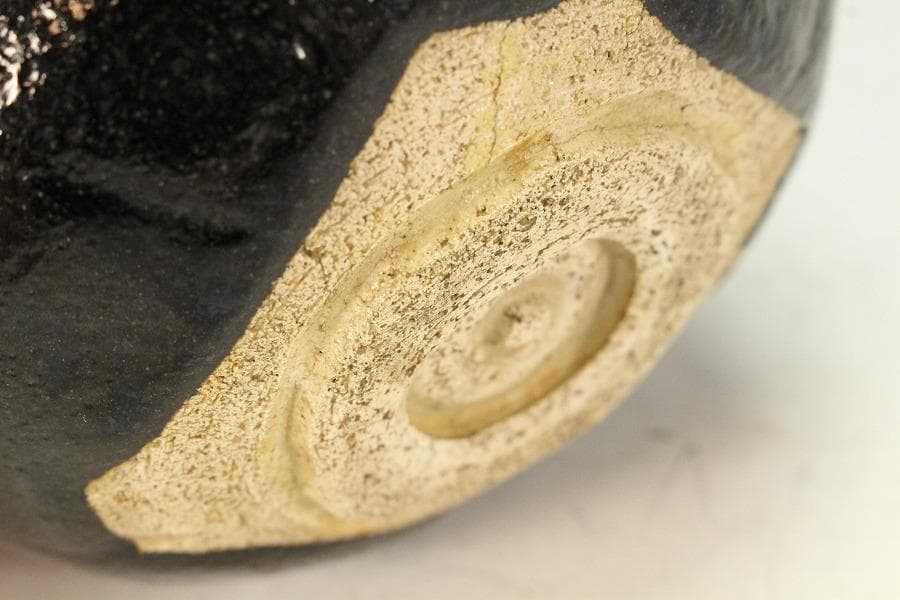 茶道具 楽 黒茶碗 丹楽作 共箱(K-A222)