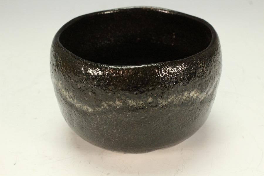 茶道具 楽 黒茶碗 丹楽作 共箱(K-A222)