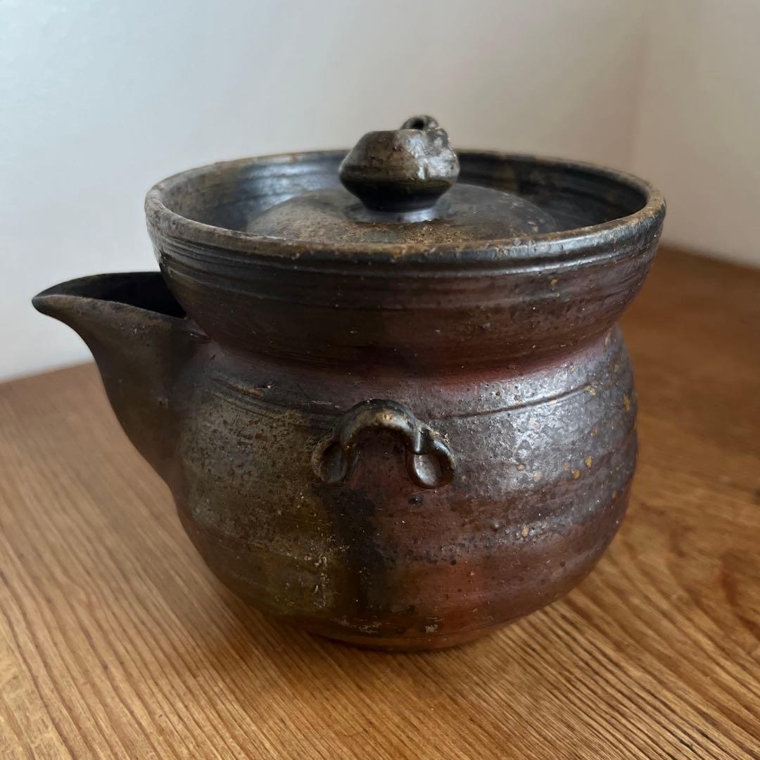 【香山】備前焼 宝瓶　煎茶　ビンテージ