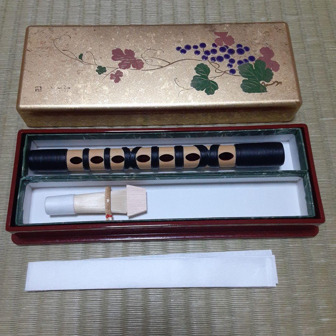 雅楽　篳篥　白竹　籐巻き　図紙付き
