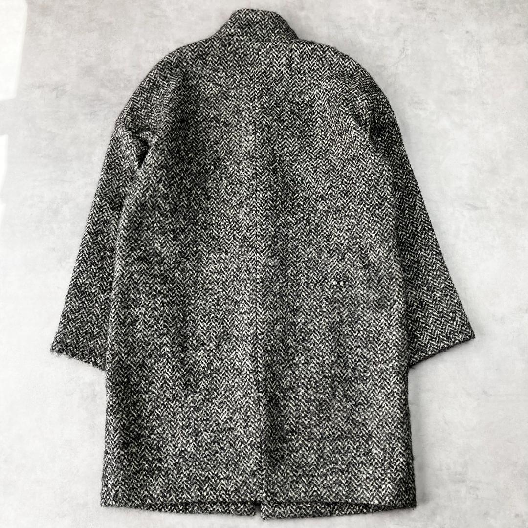 美品　デプレ　ウールアルパカツイードチェスターコート　800
