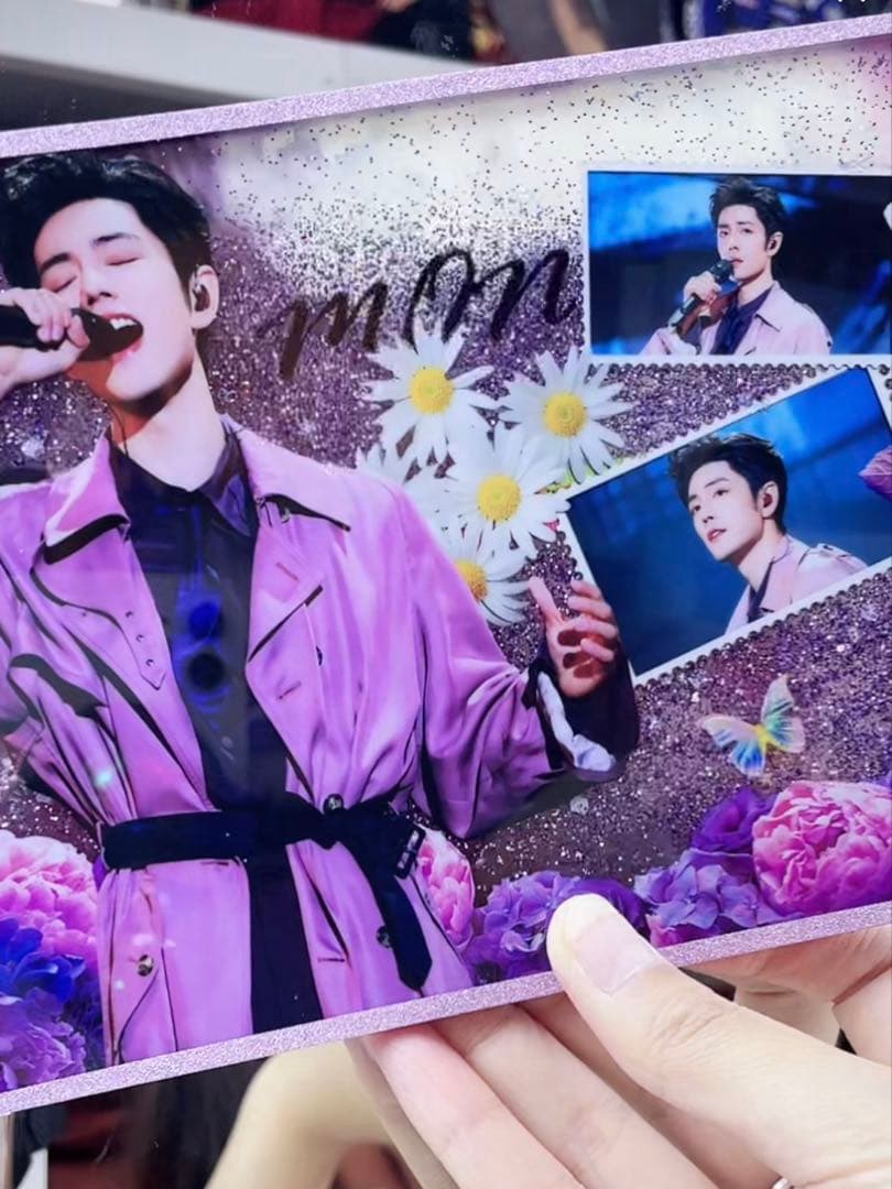 肖戦 新作 A5流砂アクリル特殊加工色纸 デザイン　6点セット❣️確認用❣️0110