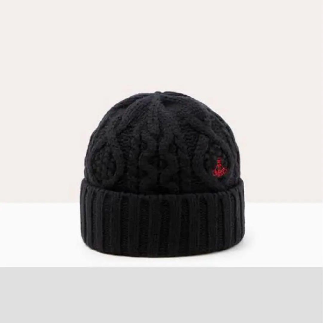ビビアン 黒ニットキャップ Vivienne Westwood