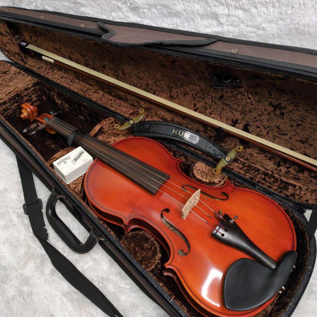 【極美品】河合音楽 KAWAI バイオリン 初心者 練習 弓付　4/4