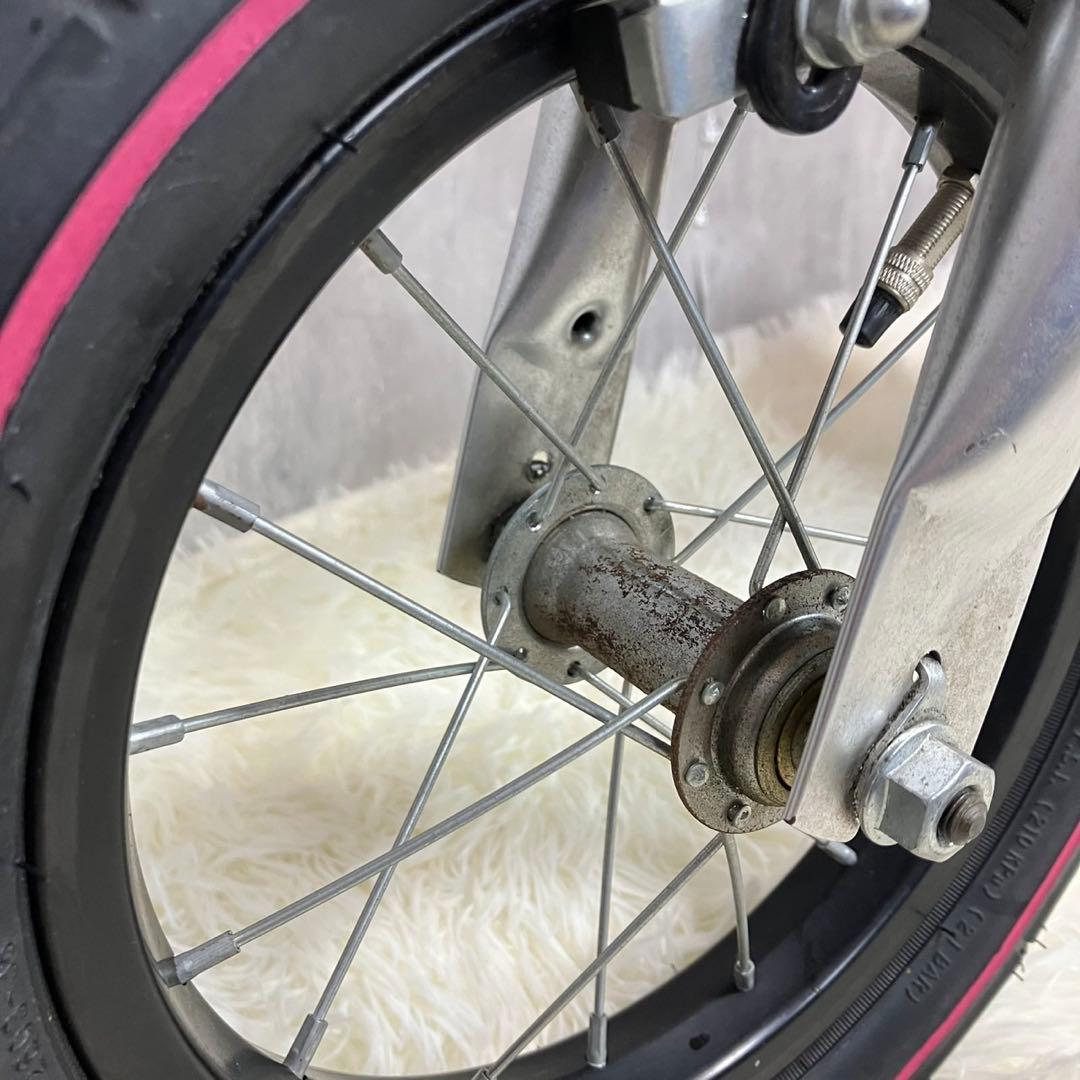 【極美品】へんしんバイク 12インチ ピンク スタンド付