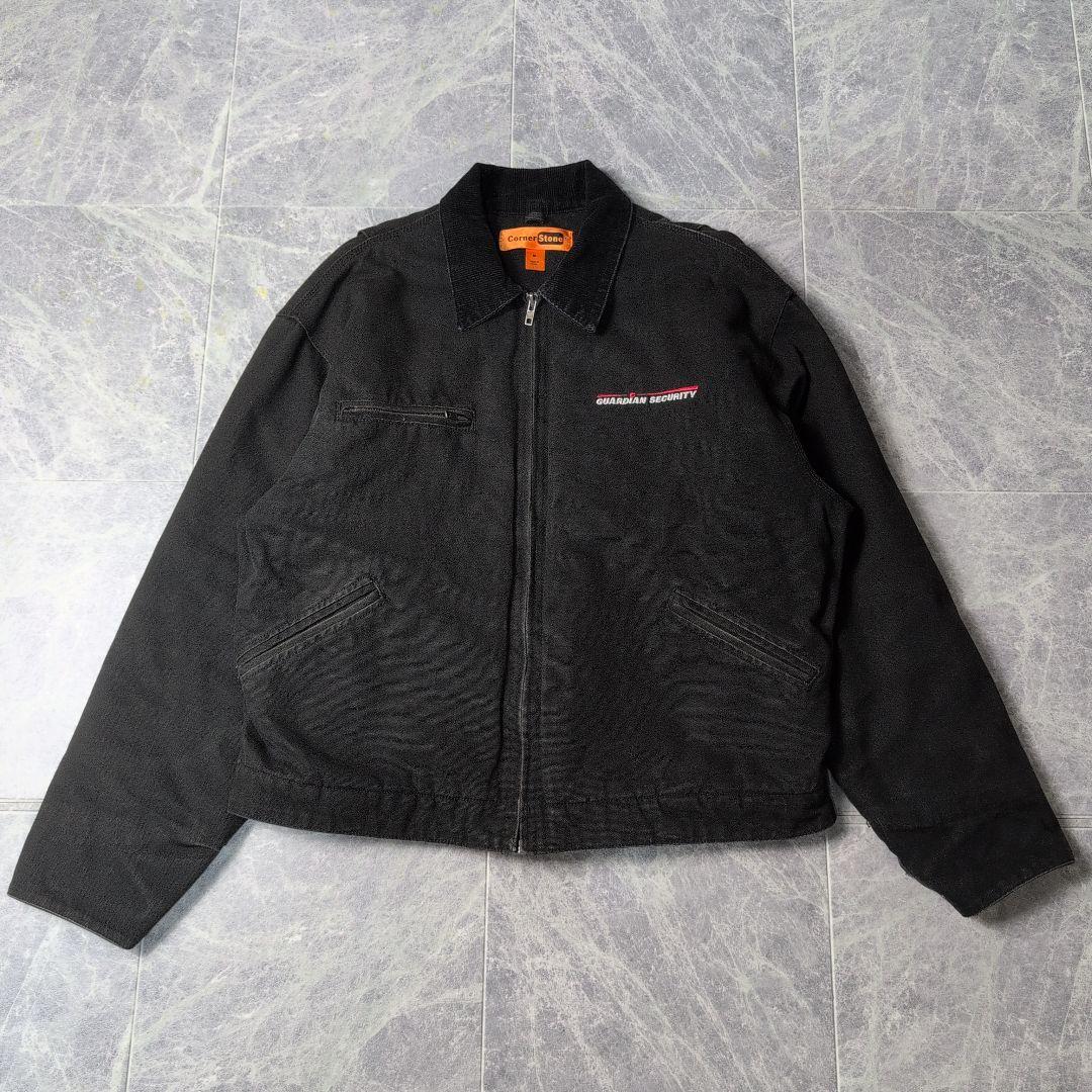 コーナーストーン ダックワークジャケット デトロイトジャケット ロゴ刺繍