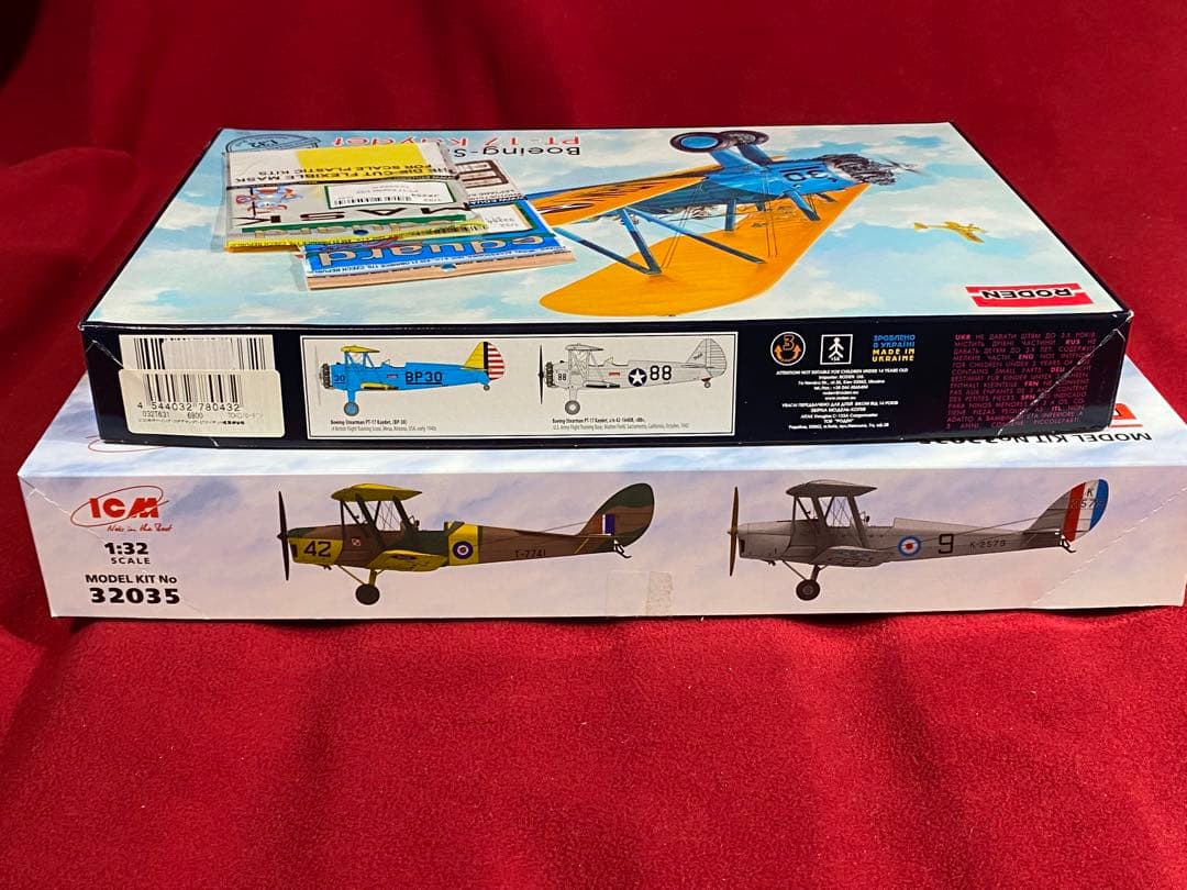 1/32 ローデンPT-17 & ICM DH.82 全2個セット+ パーツ