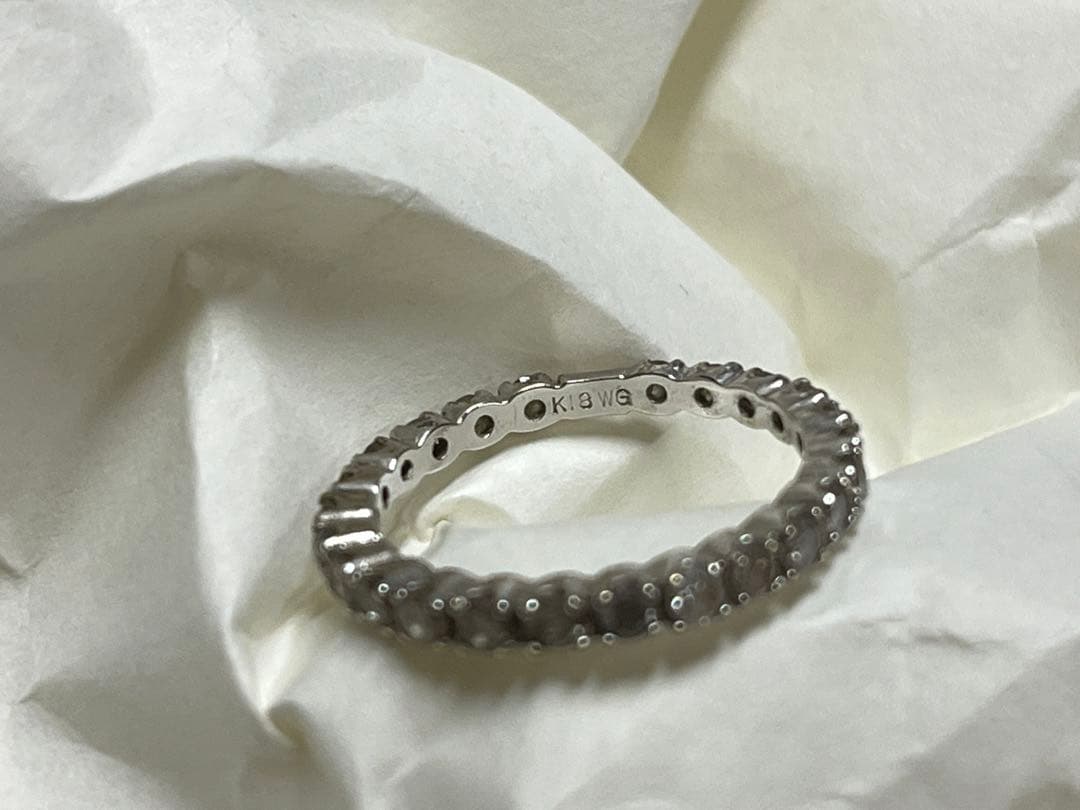 K18WG ダイヤモンド指輪