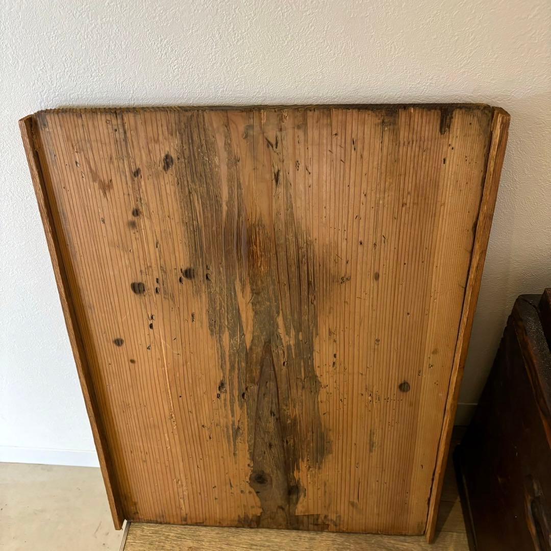 囲炉裏　長火鉢　アンティーク　昭和レトロ　蓋付き　灰入り　木製　引き出し付　骨董