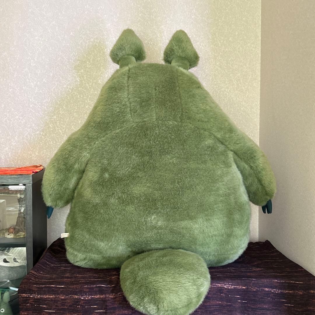 【初期】お昼寝クッション　超特大　ぬいぐるみ　トトロ　希少 グリーン　丸い