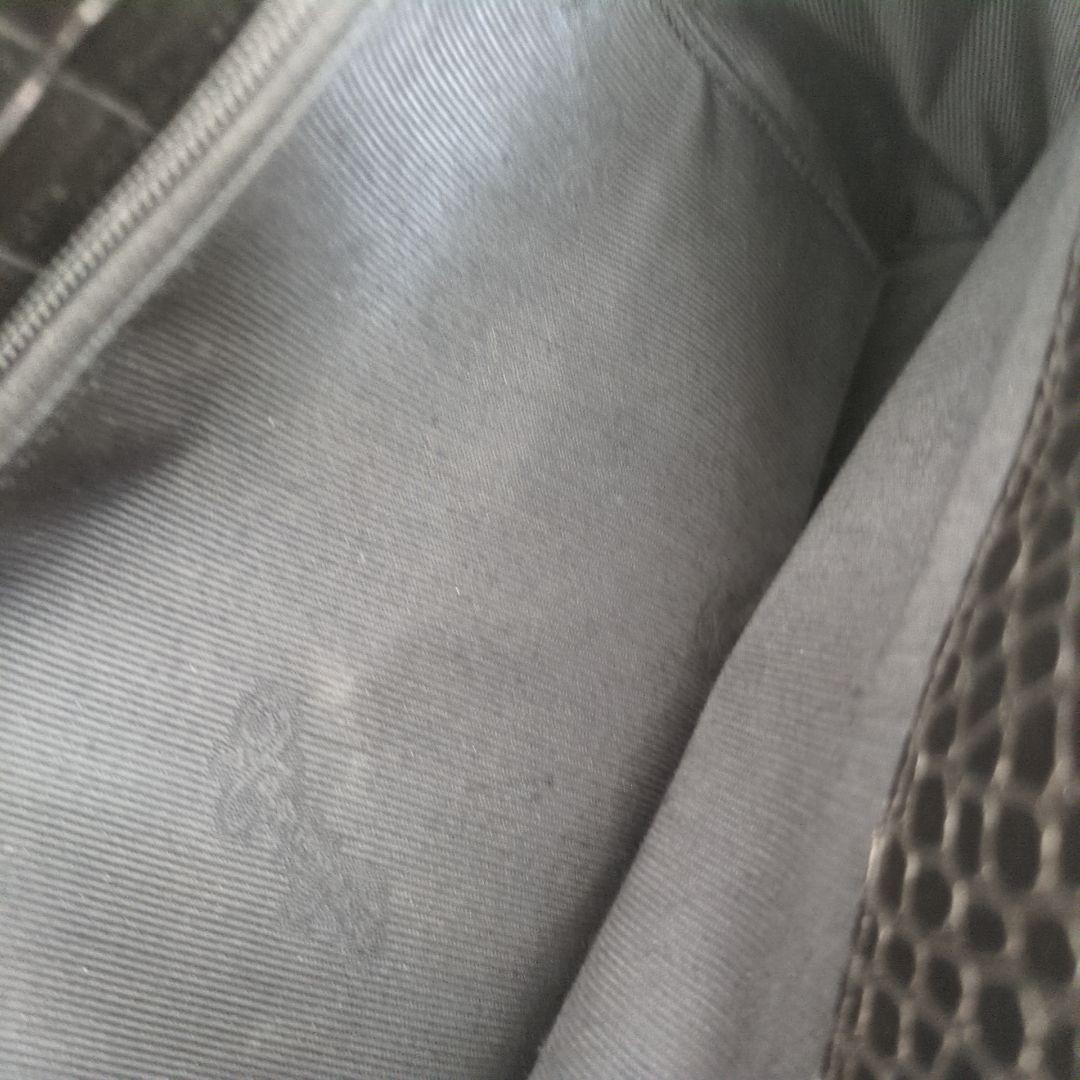 銀座かねまつ　ハンドバッグ　クロコ型押し　2way　シャイニング