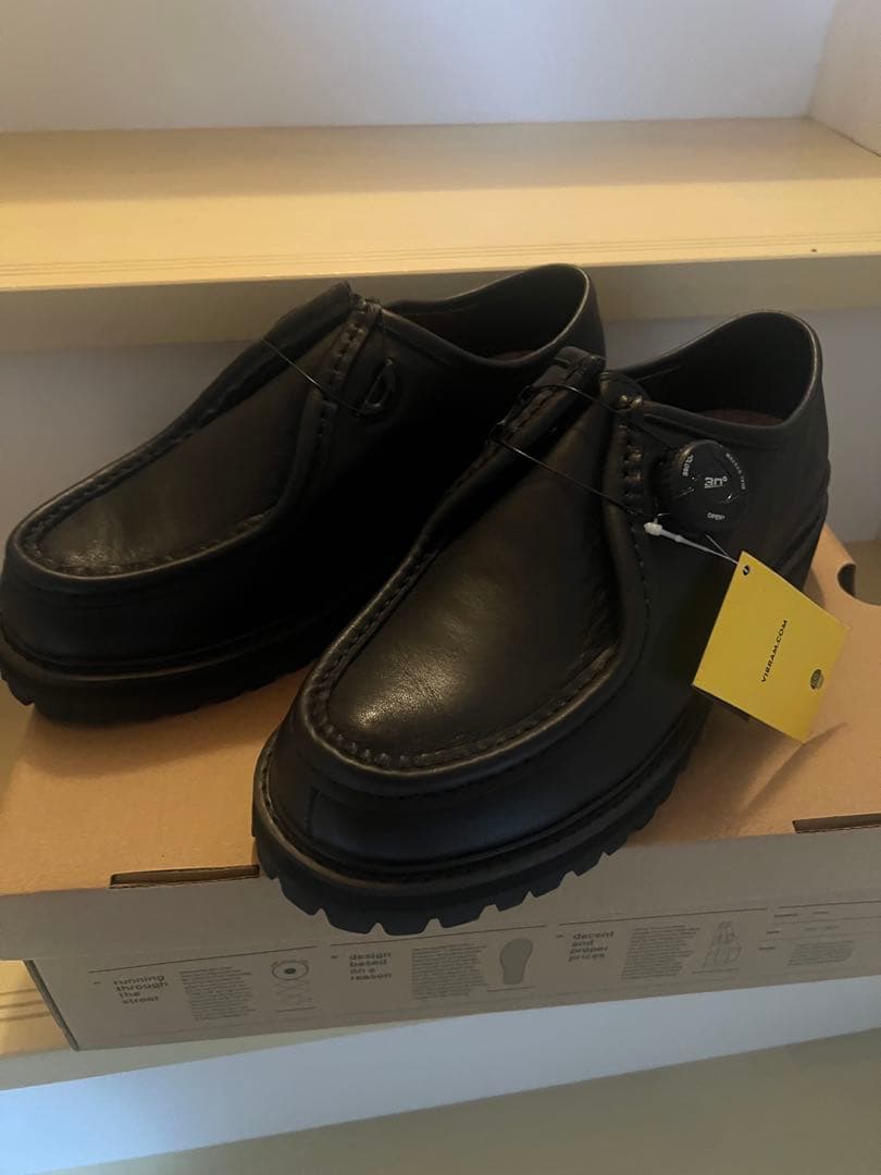 靴 playground PG Steven Alan BLACK LEATHER