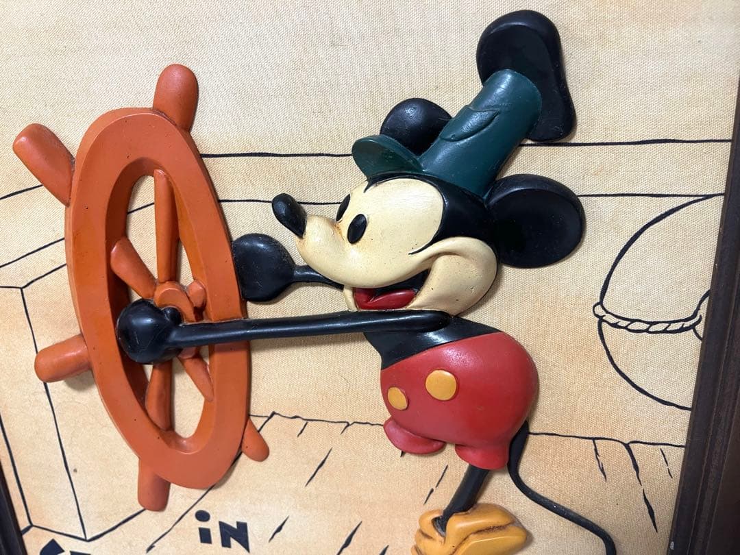 レトロ レア物 ミッキーマウス 壁掛け 蒸気船ウィリー