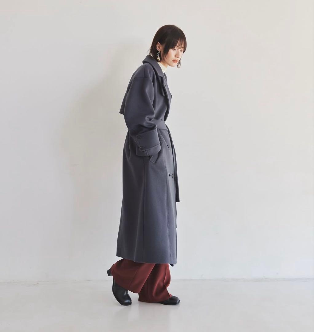 タグ付き未使用　ユナイテッドトウキョウ　コントラススリーブビッグカラーコート