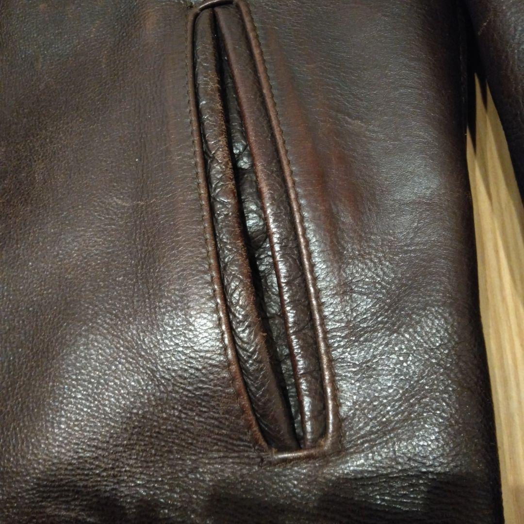 SCHOTT 659　シングルライダース　トラッカーズ　サイズ36　赤茶色系