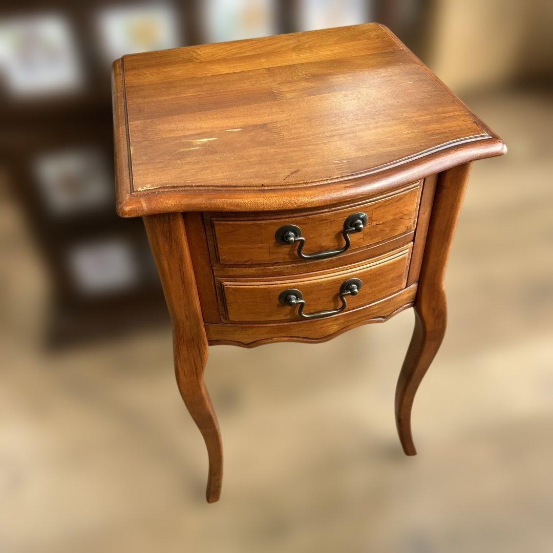 アンティーク調 猫脚 チェスト サイドテーブル コンソール 花台 電話台