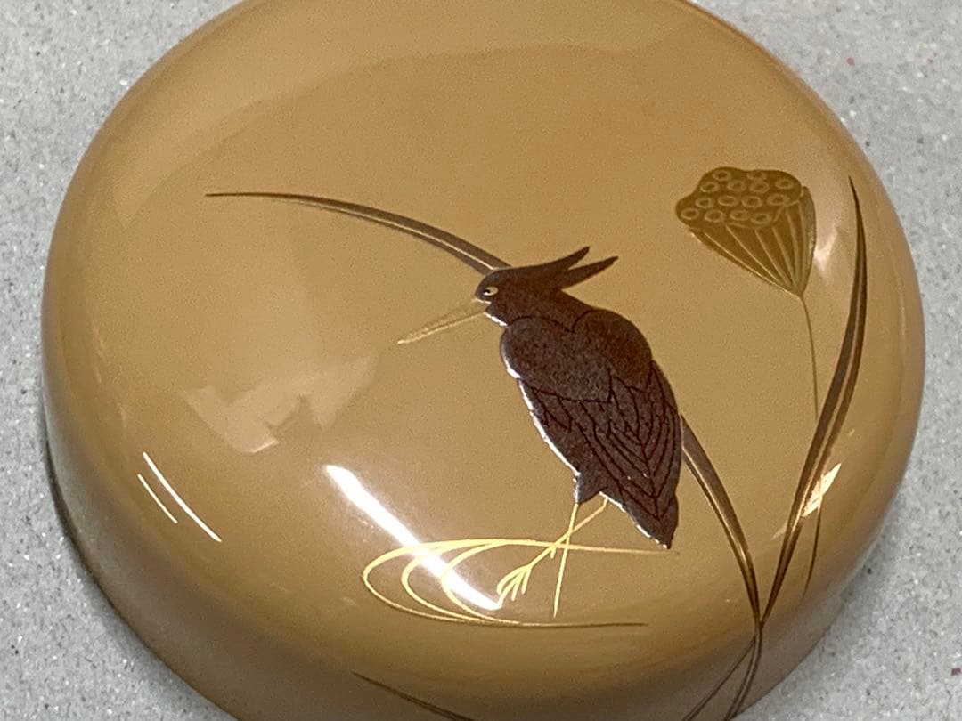 中村宗悦 芦鷺蒔絵 中棗 棗 茶道具 茶器