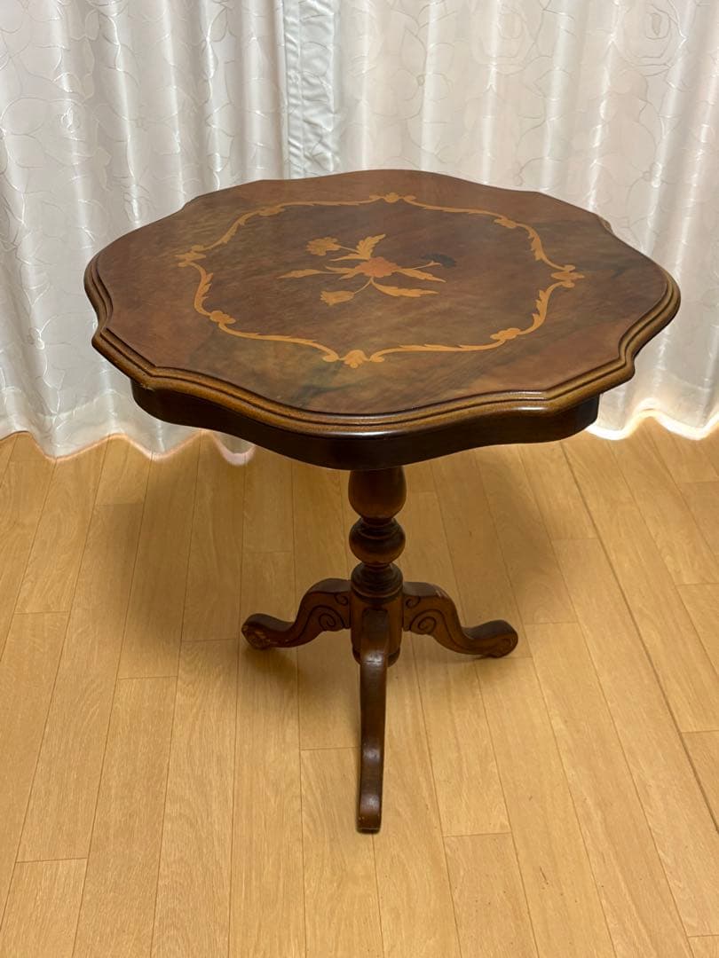 イタリア製象嵌コーヒーテーブルサイドテーブル花台アンティーク家具イタリア家具