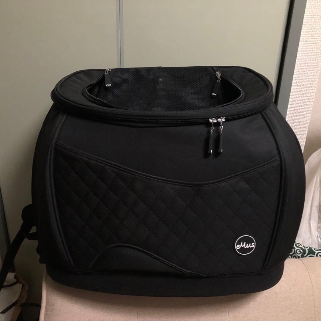 eMus ブラック 犬猫用キャリーバッグ　Lサイズ　断捨離セール中