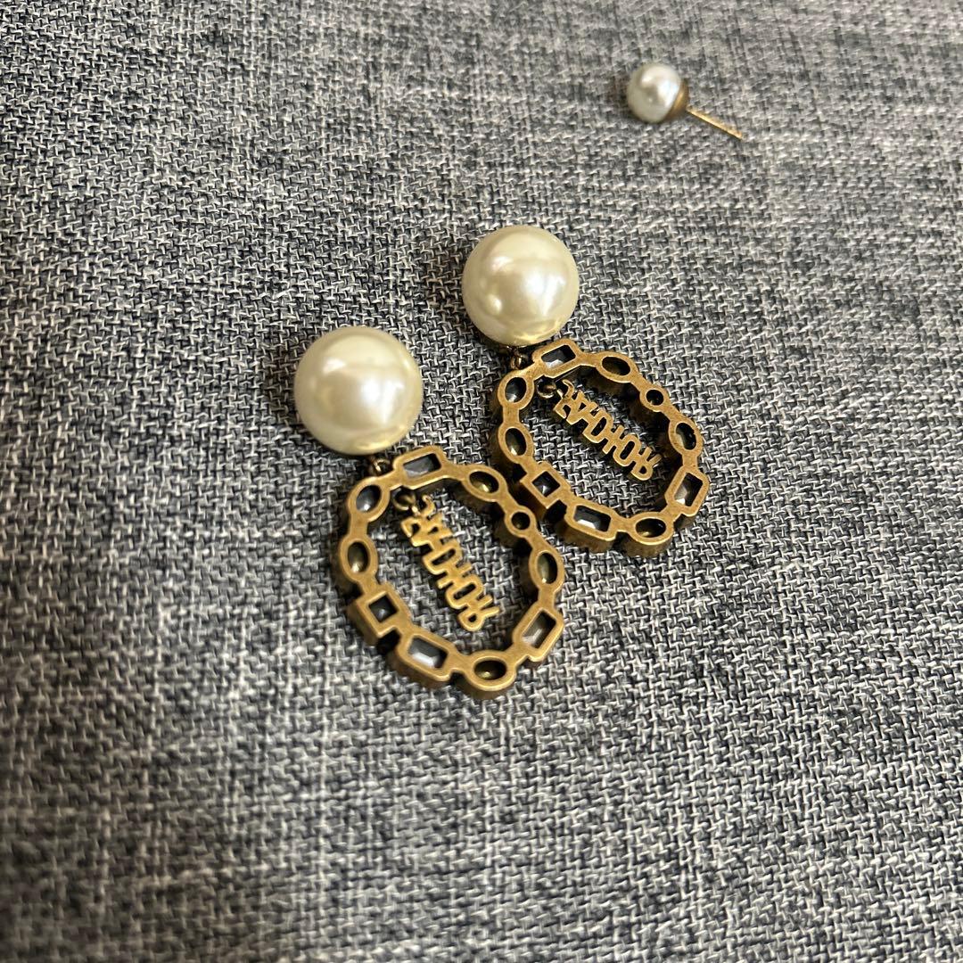 Jadior　クリスチャンディオール　ヴィンテージ　レインボー　パールピアス