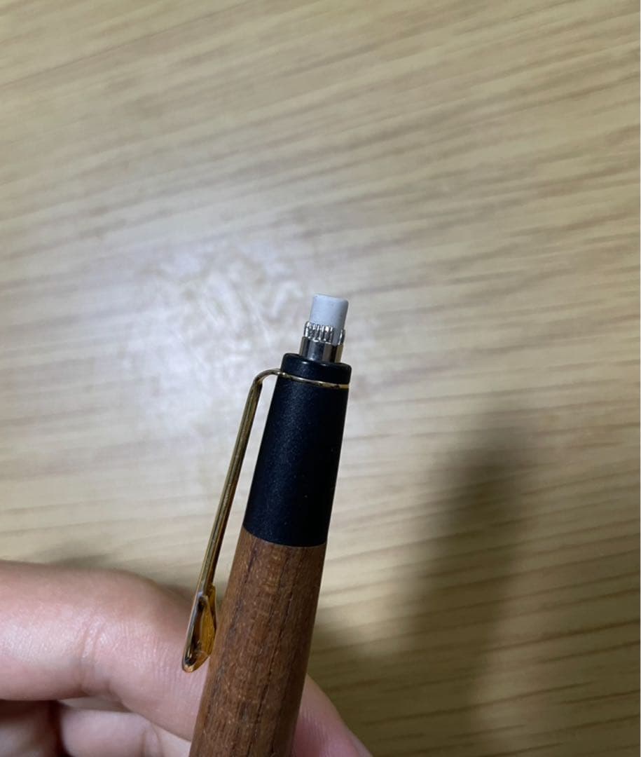 ボナンペン欅シャープペンシル　真鍮金具