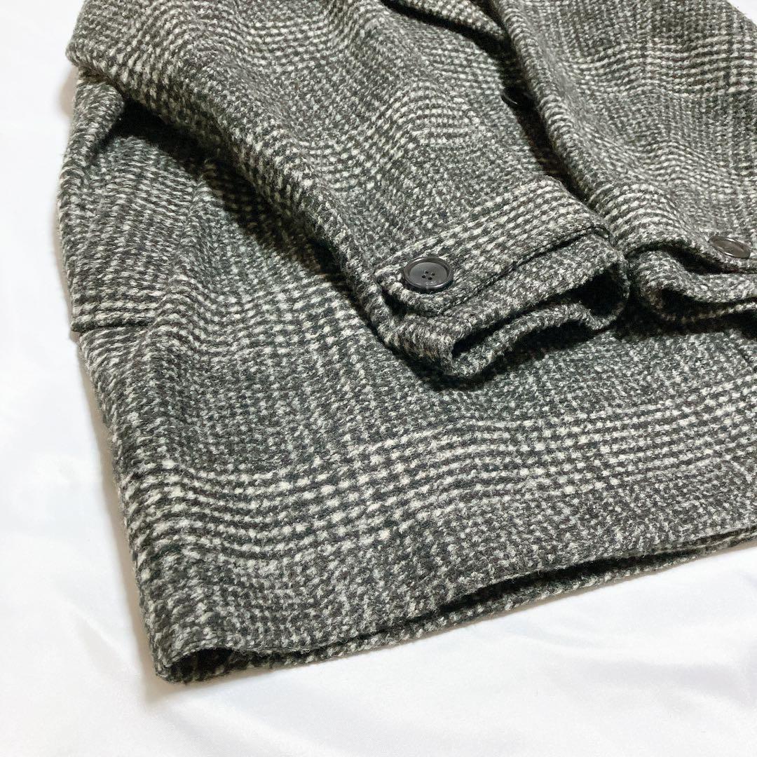 【ゆう】スピックアンドスパン Wスライバーチェックハーフコート 36 S