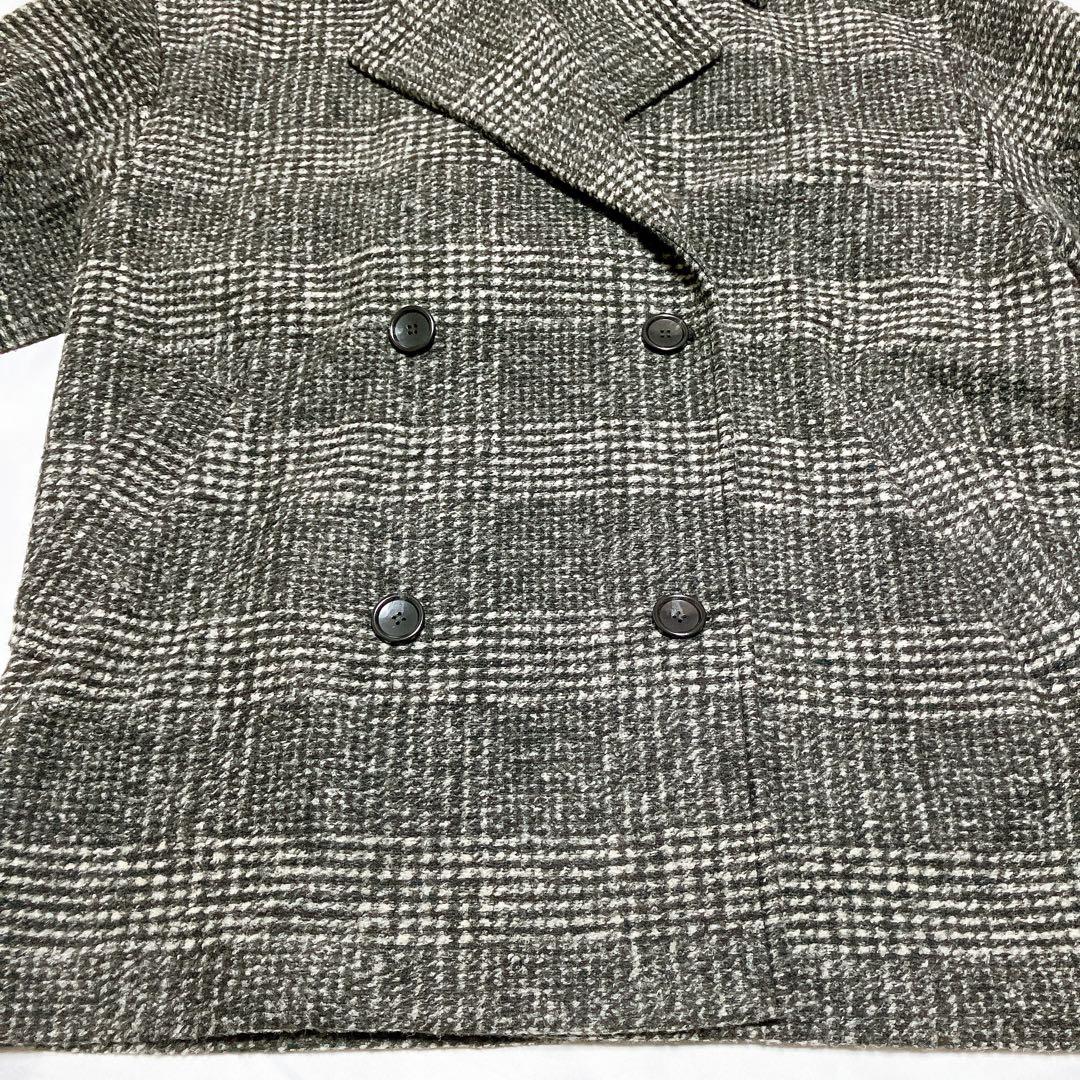 【ゆう】スピックアンドスパン Wスライバーチェックハーフコート 36 S