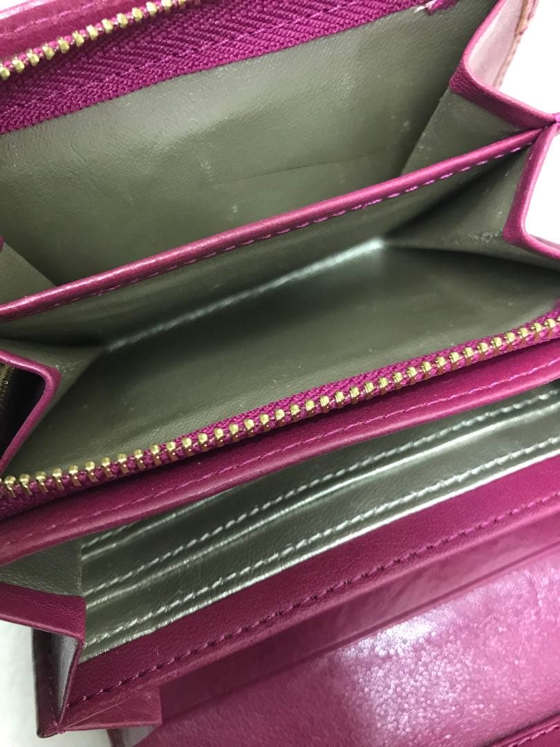 未使用ダコタDakota二つ折り財布レディースリードクラシックチェリーピンクレア