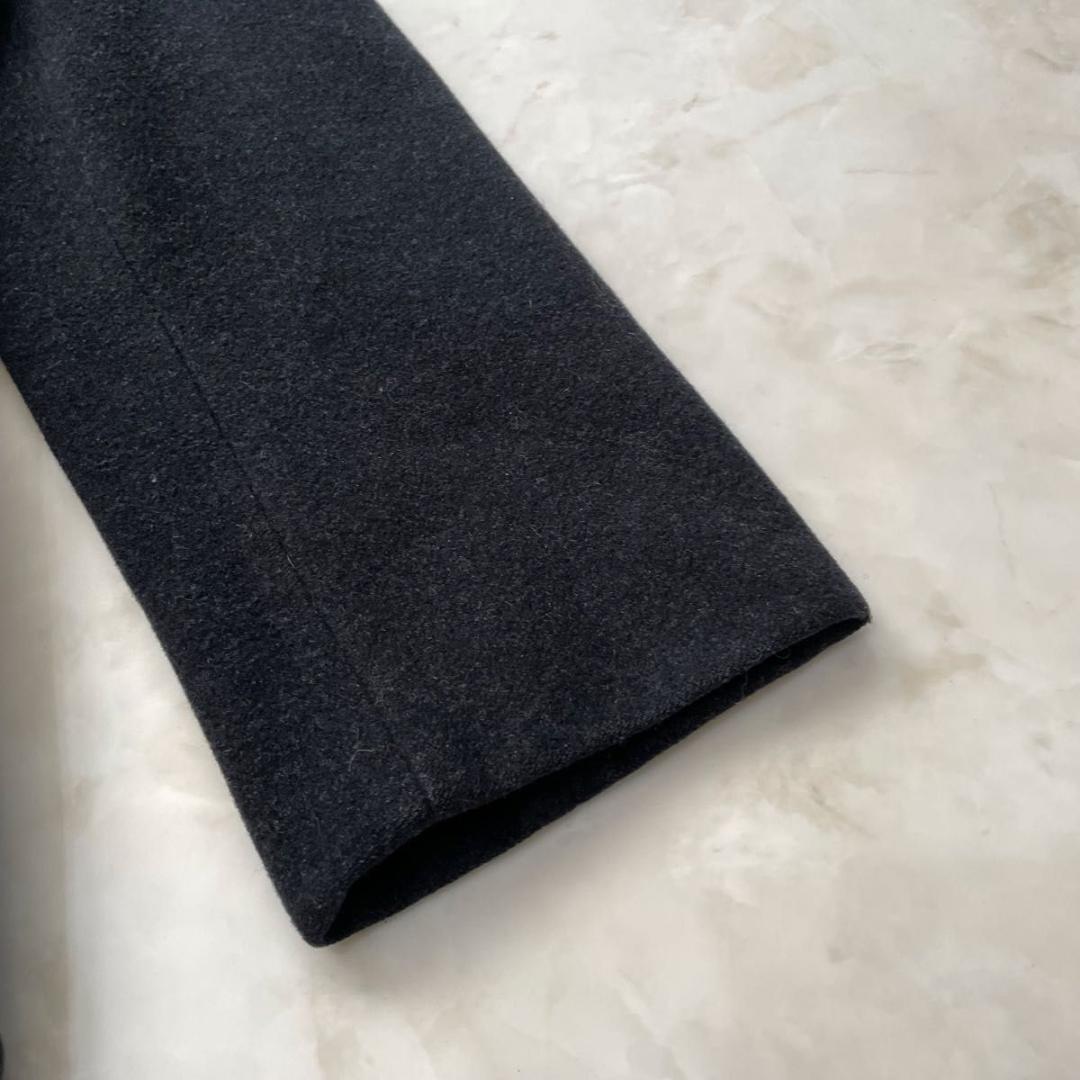 Max Mara　ステンカラーコート ウールコート　チャコールグレー　40 L
