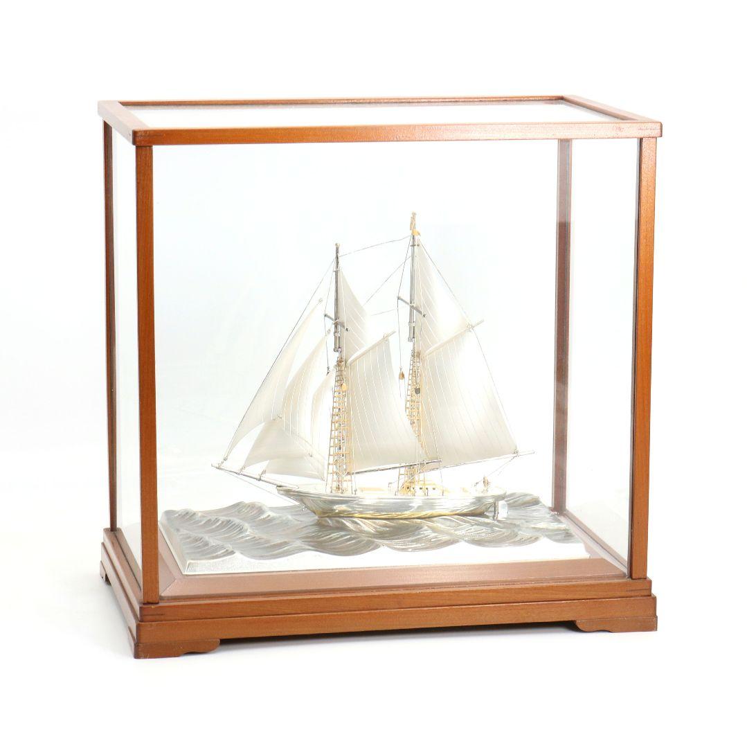 武比古製 銀製帆船置物 SILVER985刻印 約200g　GR955　GK1