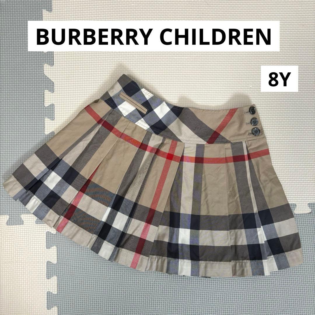 バーバリーチルドレン　メガチェック　ノバチェック　プリーツスカート　120