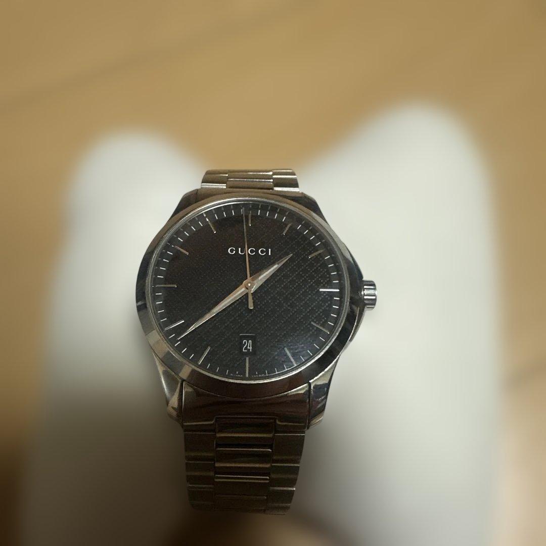 GUCCI ブラックダイヤル クォーツ腕時計