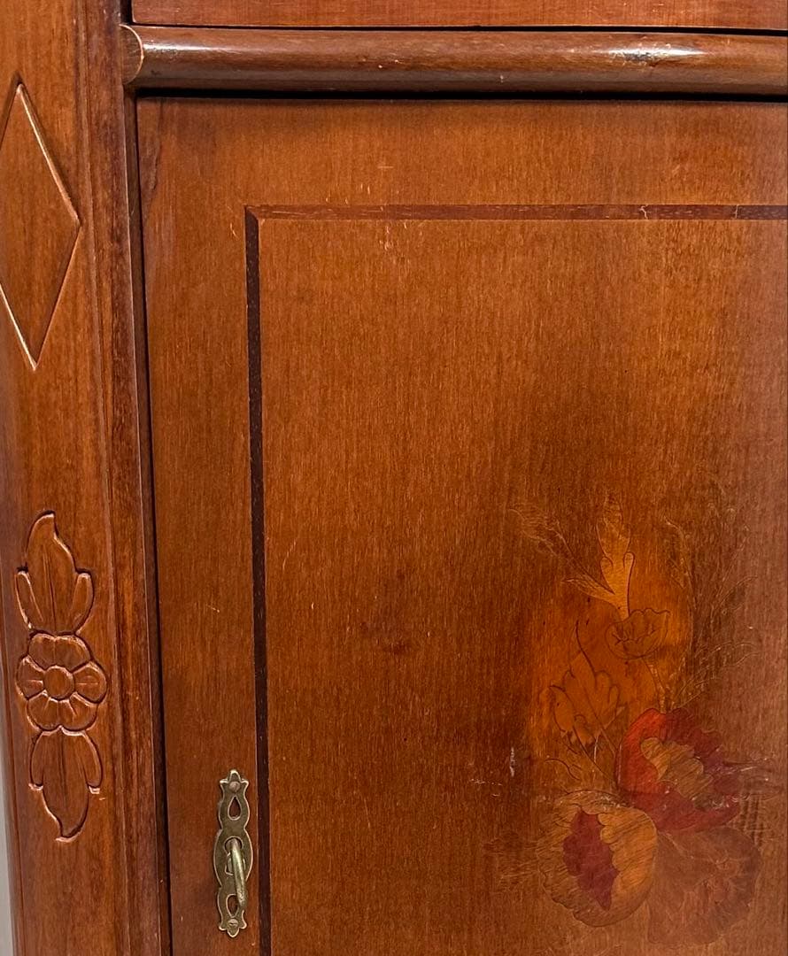 イタリア製 象嵌細工 アンティークスタイル コンソール キャビネット※i4※