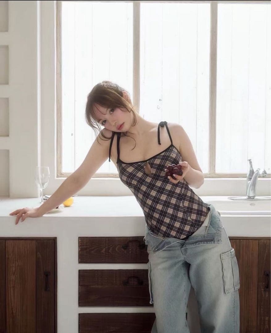 【即日発送】Nadia check swimsuit♡andmary